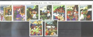 PARAGUAY 1978 GRIMM TALES IYC DISNEY FILM SPECIMEN MUESTRA Mi 3112-20 MNH