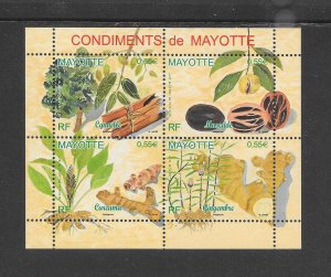 MAYOTTE - CLEARANCE #243 SPICES S/S MNH