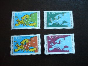 Stamps-France Council of Europe-Scott#1047-1050-Mint Never Hinged Set of 4 Stamp