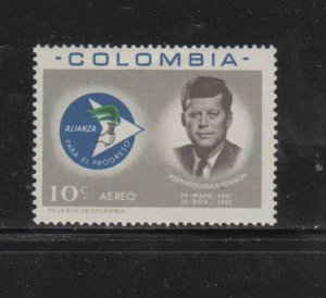 COLOMBIA #C455  1963  JFK     MINT VF NH  O.G  a