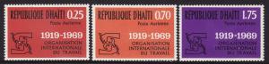 Haiti #C345-47 F-VF Mint NH ** Int'l Labor Organization