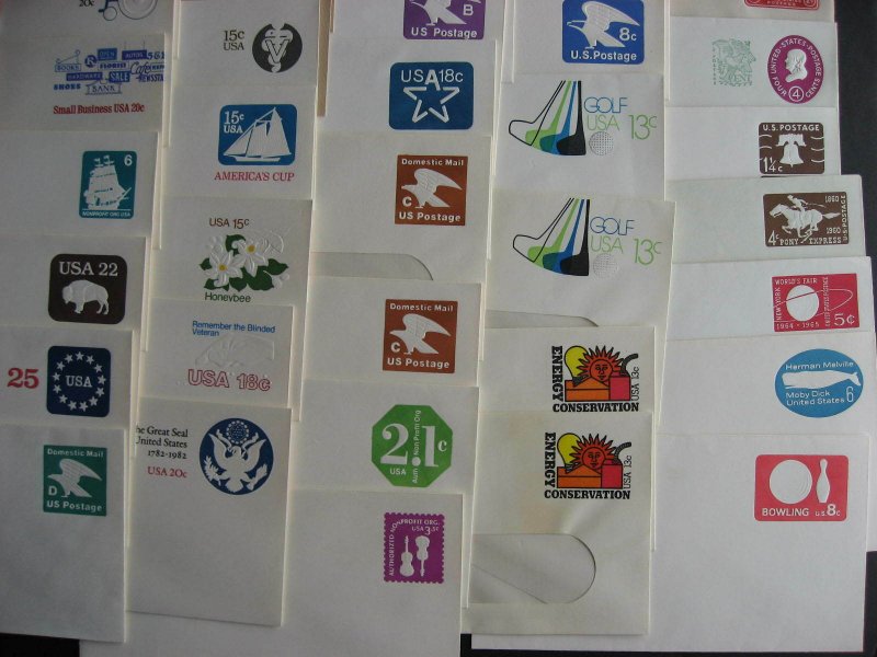 USA stationery 56 different envelopes mint 1800s - 1970s era check them out!