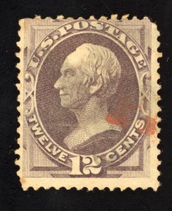 US Scott 151 Used 12c dull violet Henry Clay, w/o Grill Lot T996 bhmstamps