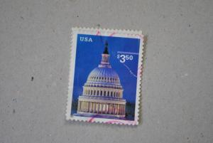 US SCOTT #3472 $3.50 CAPITAL DOME PRIORITY MAIL 2001 SELF-ADHESIVE used