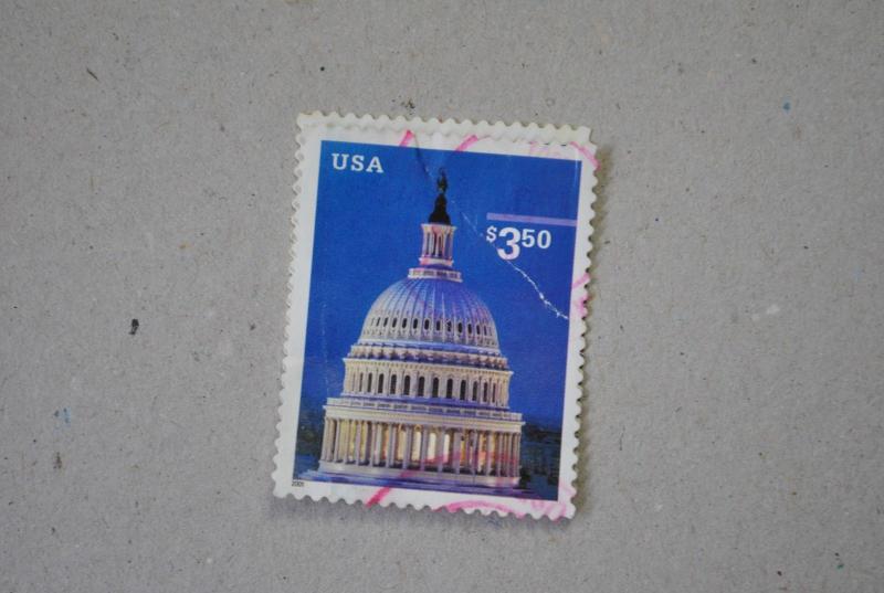 US SCOTT #3472 $3.50 CAPITAL DOME PRIORITY MAIL 2001 SELF-ADHESIVE used