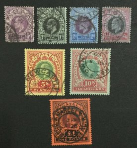 MOMEN: NATAL SG #165-171 1908-09 USED LOT #60071