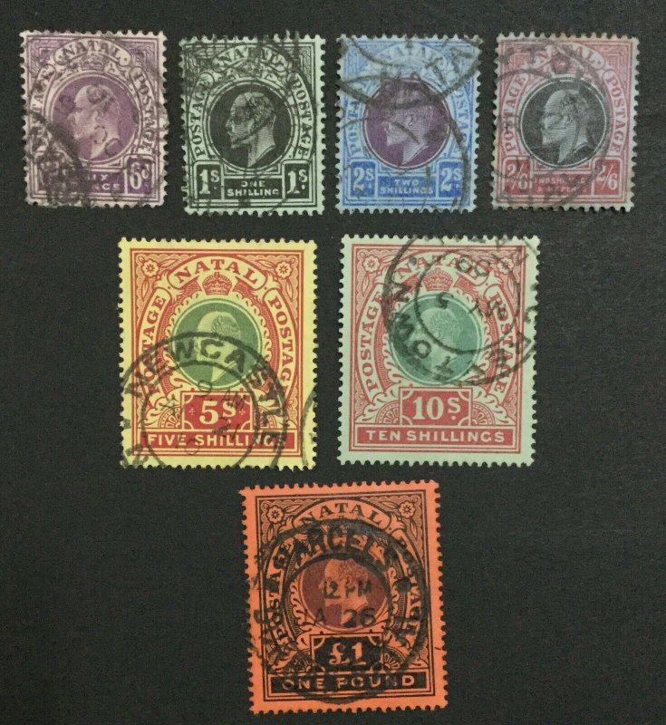 MOMEN: NATAL SG #165-171 1908-09 USED LOT #60071