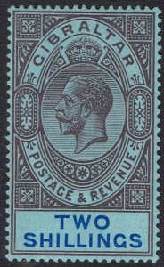 GIBRALTAR 1912 KGV 2/- WMK MULTI CROWN CA