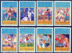 Togo 1984 Olympics Games Los Angeles Previous Winners Mi. 1776/83 MNH