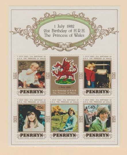 Penrhyn Island Scott #194a Stamps - Mint NH Souvenir Sheet