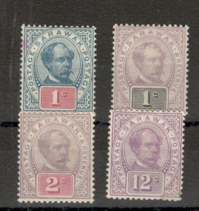 SARAWAK - 4 MH STAMPS - Sir Charles Brooke