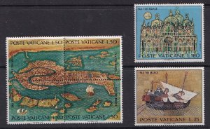 Vatican City   #518-520  MNH  1972  map of Venice   Unesco