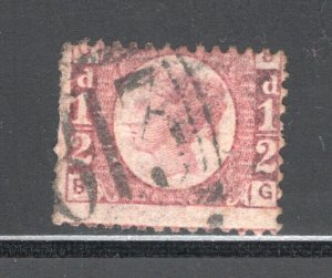 Great Britain #58, Plate #1    F/VF, Used, CV $90.00  .....  2480087