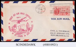 UNITED STATES USA - 1959 AIR MAIL MIAMI to ST. LOUIS to LOS ANGELES - FFC