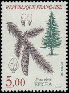 France #1984-1987, Complete Set(4), 1985, Trees, Never Hinged