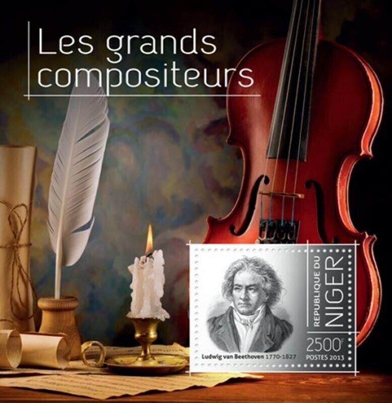 Niger - 2013 Great of the World Composers Stamp Souvenir Sheet 14A-339