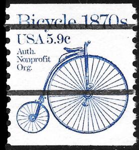 Sc 1901a  5.9¢ Bicycle Bureau Precancel Single, MNH VF