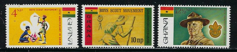 Ghana 308-10 MNH 1967 Boy Scouts