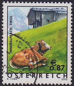 Austria - 2002 - Scott #1875 - used - Cow in Pasture Tyrol