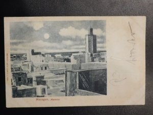 1899 French Morocco Postcard Cover Tangier to Podewils Germany Mazagan France