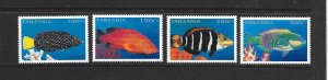 FISH - TANZANIA #1490-93  MNH