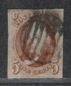 US Sc#1b Used/EF, Well Centered Beauty! Tiny Faults, Cv. $750