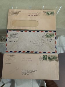 Canal Zone CO1 Airpost Official Stamps Featured on 10 Covers L1527A