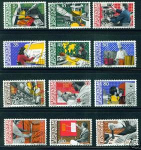 LIECHTENSTEIN Scott 787-98 CTO Complete set CV$7.80