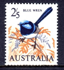 Australia 1965 Bird - Blue Wren 2s5d (Ordinary Paper) Mint MNH SG 367a CV £6.50