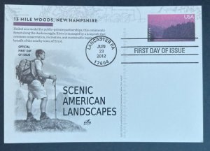 SCENIC LANDSCAPES 13 MILE WOODS NH JUN 23 2012 LANCASTER PA FIRST DAY COVER