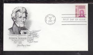 US Andrew Jackson 1967 Artmaster U/A FDC BIN