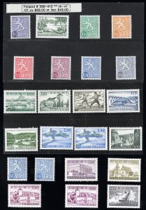 Finland Stamps # 398-415 MNH VF Scott Value $110.00