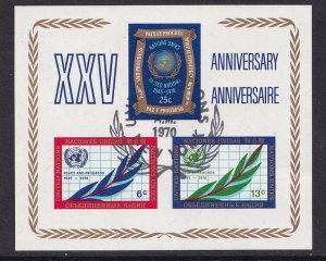 United Nations New York #212 cancelled 1971 sheet anniversary