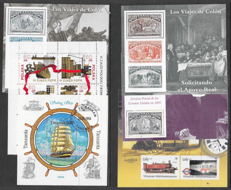 WORLDWIDE (157) Souvenir Sheets Mostly MNH Very Few CTO or Litely Hinged