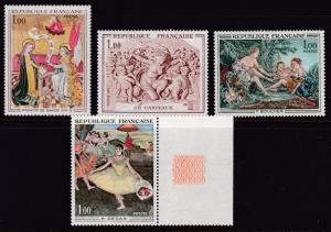 France 1970 ART Issue Complete (4) VF/NH The Dancer by Edgar Degas VF/NH