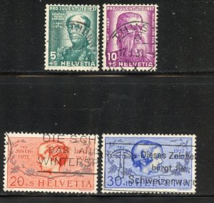 Switzerland # B85-88, Used.