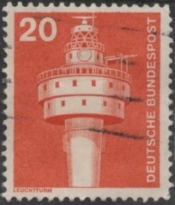 Germany 1172 (used) 20pf old Weser lighthouse (1976)