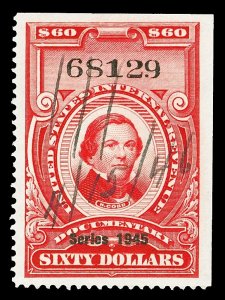 Scott R432 1945 $60.00 Dated Red Documentary Revenue Used XF Cat $80
