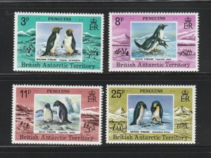 British Antarctic Territory 72-75 Set MNH Birds, Penguins (B)