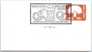 US SPECIAL EVENT COVER GERMANY PHILATELIC SOCIETY EXHIBITION ST. LOUIS MO 1977-D