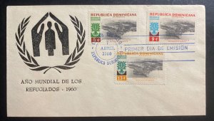 1960 Trujillo Dominican Republic First day Cover FDC Refugee Year