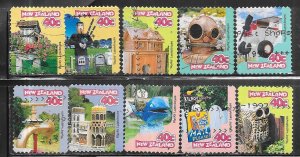New Zealand #1419-1428 Wackiest Letterboxes (U) CV $5.50