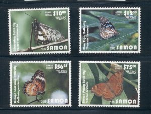 Samoa #C11-14 (2015 Butterfly Airmail set) VFMNH CV $114.50