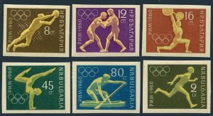 Bulgaria 1113-1118 imperf,MNH.Mi 1178-1183. Olympics Rome-1960.Soccer,Wrestling,