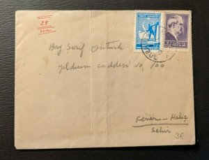 1945 Istanbul Turkey Cover to Halic Fener Istanbul Turkey