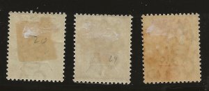 Gambia 20, 24, 26 SG 37, 41, 43 MHR VF 1898 SCV $72.00 (jr)