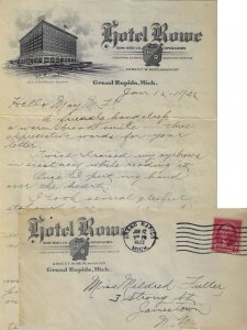 1932 - Grand Rapids DeVos Family - Hotel Rowe - Ephemera 1192