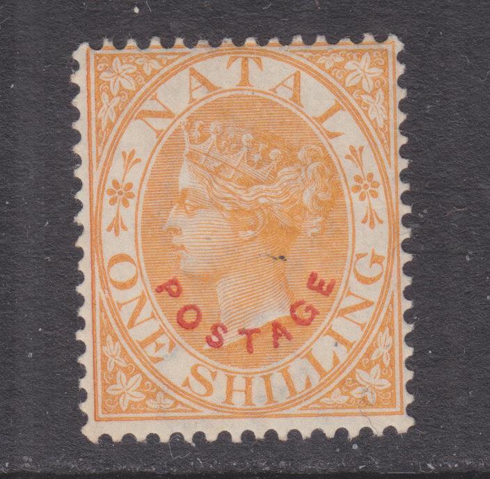 NATAL, 1888 QV, 1s, Orange, lhm.