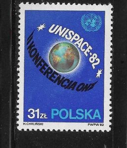 Poland 1982 UN Conference on peaceful Uses of outer space Sc 2525 MNH A2987