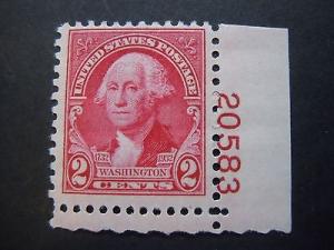 1932 #707 2c Washington Plate # Single  Mint OG